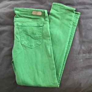 AG Stevie Ankle Green Jeans